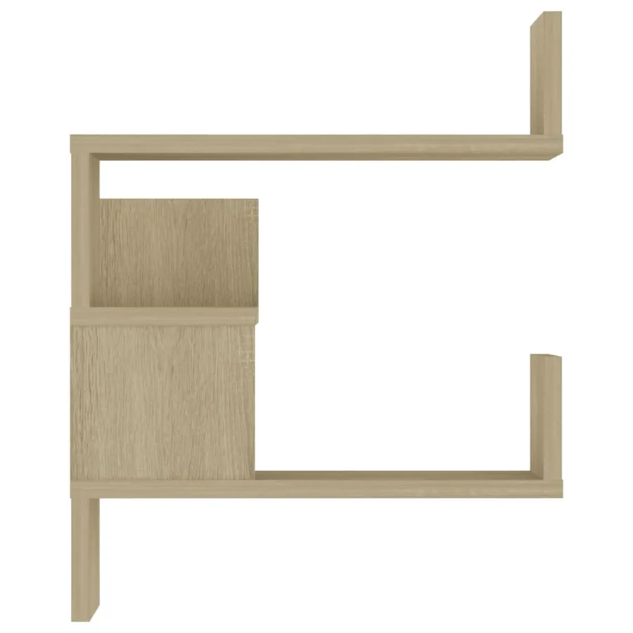Étagères murales d'angle 2 pcs Chêne sonoma Bois d’ingénierie - 5