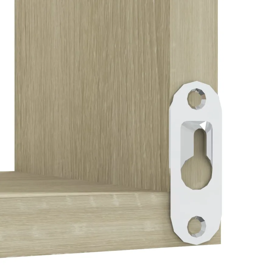 Étagères murales d'angle 2 pcs Chêne sonoma Bois d’ingénierie - 7