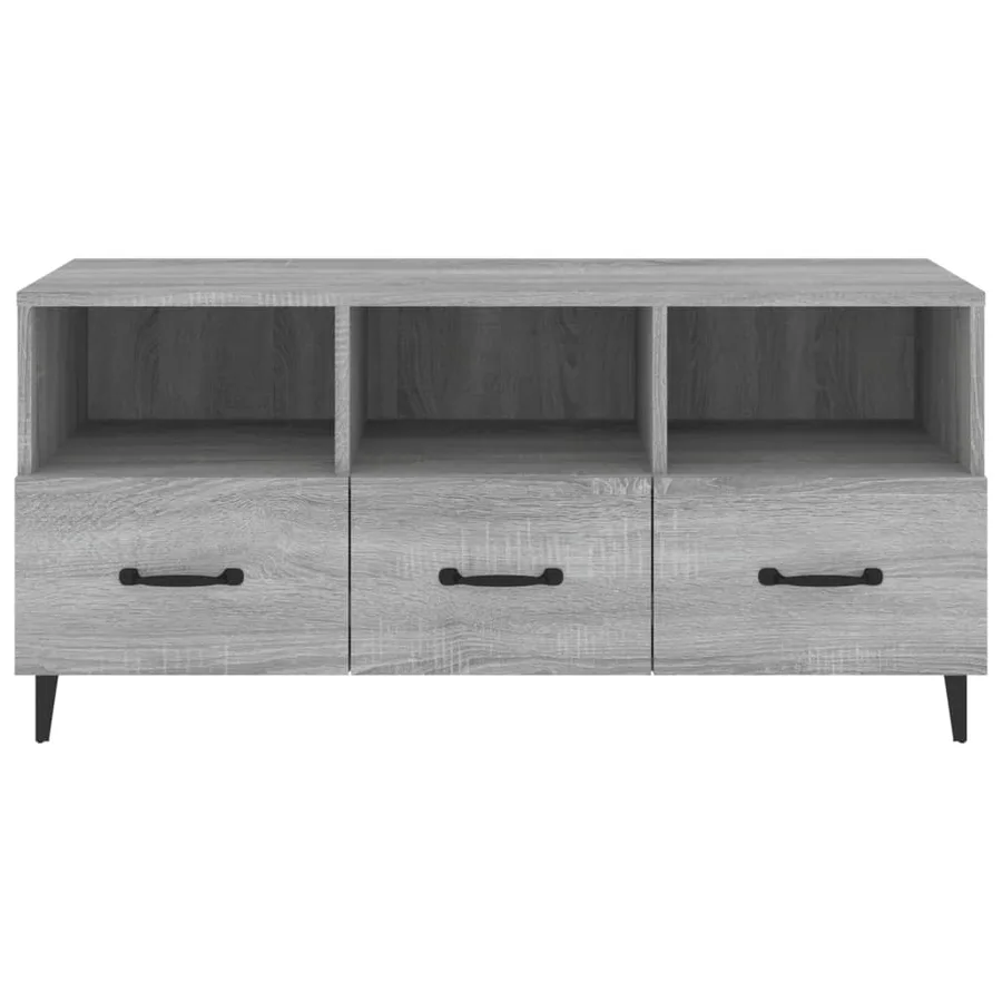 Meuble TV Sonoma gris 102x35x50 cm Bois d'ingénierie - 6