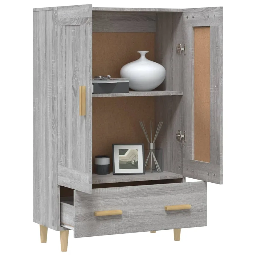 Buffet Sonoma gris 70x31x115 cm Bois d'ingénierie - 4