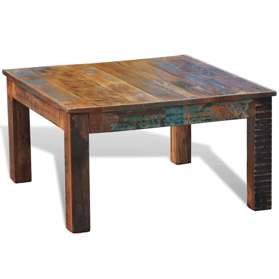 Table basse carrée Bois de récupération - 4