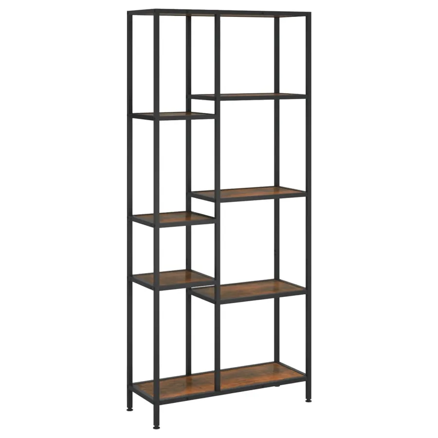 Étagère à livres 80x30x180 cm Acier et bois d'ingénierie - 2