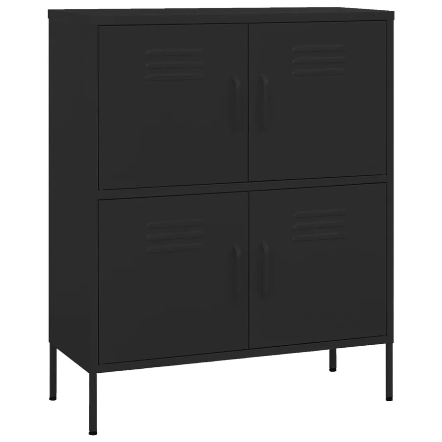 Armoire de rangement Noir 80x35x101,5 cm Acier - 5
