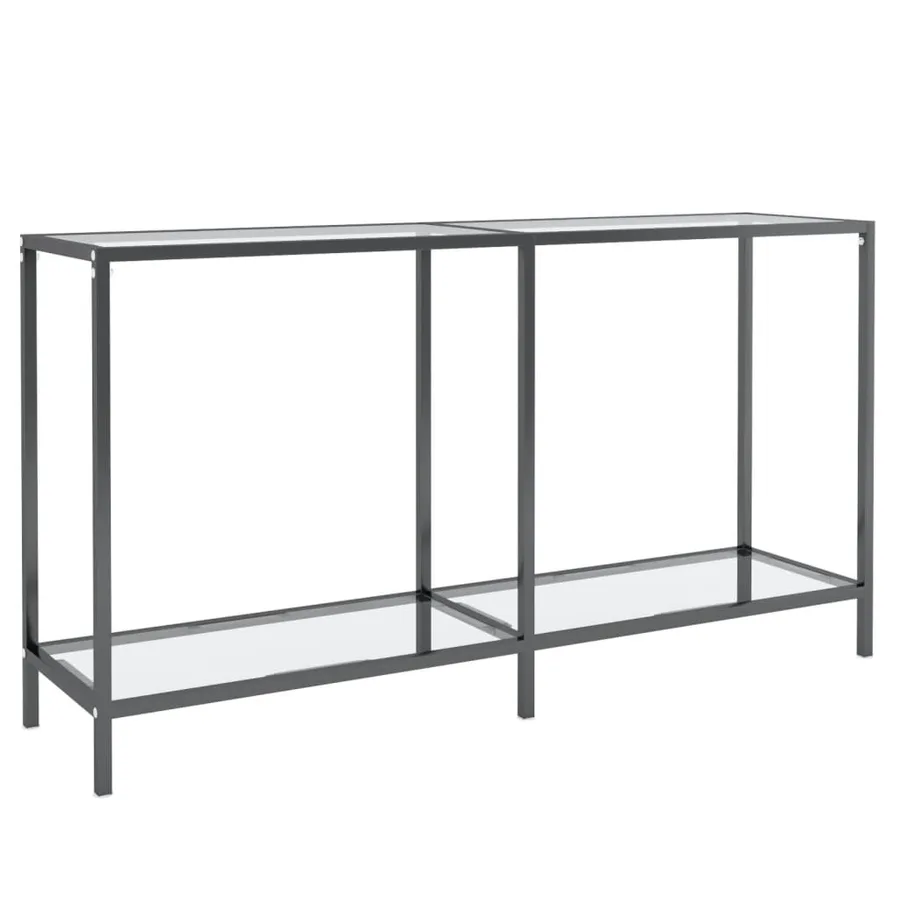 Table console Transparent 140x35x75,5 cm Verre trempé - 2