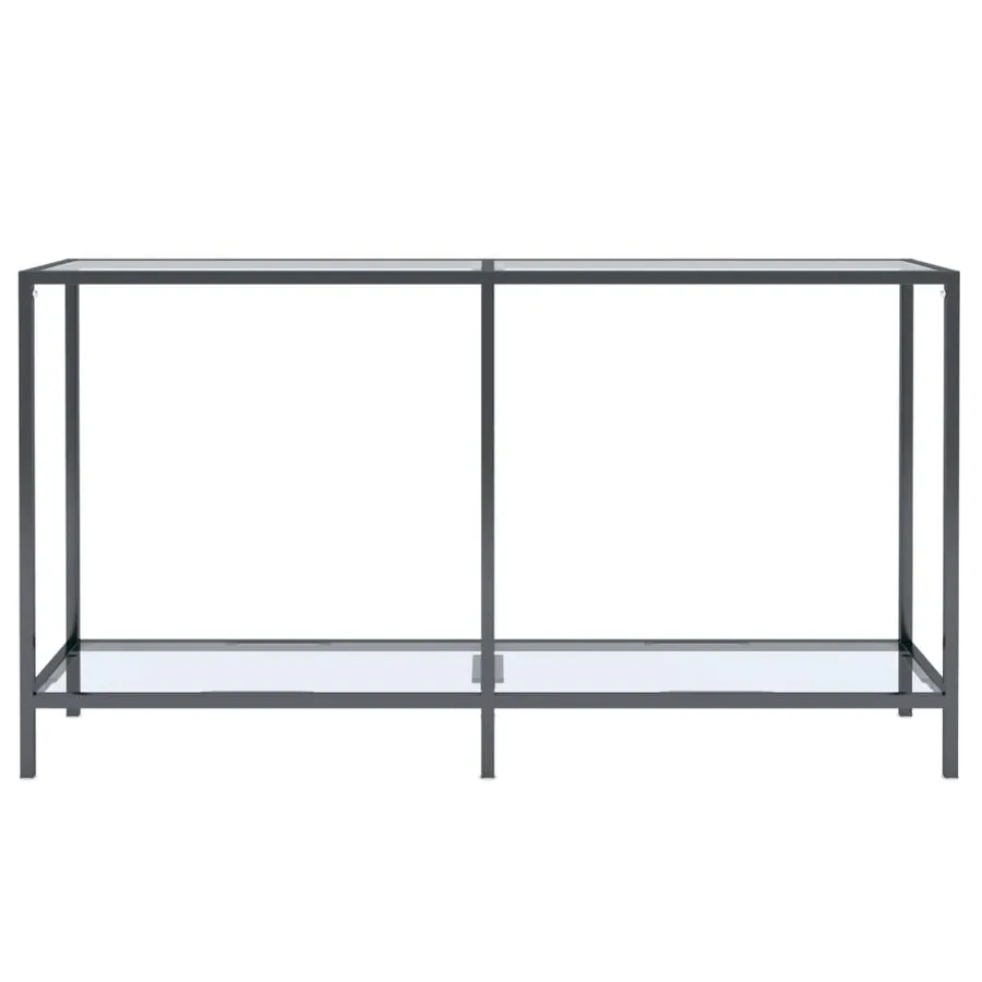 Table console Transparent 140x35x75,5 cm Verre trempé - 3