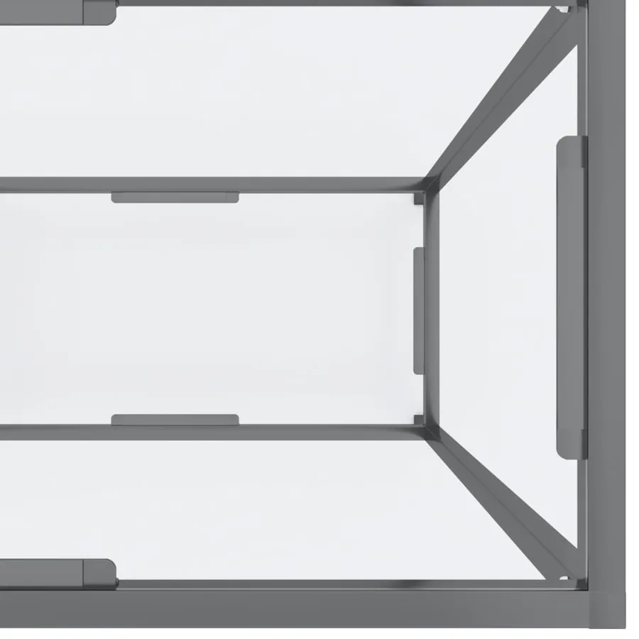 Table console Transparent 140x35x75,5 cm Verre trempé - 6