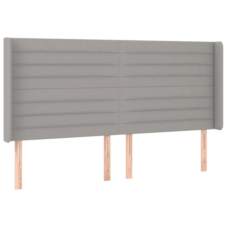 Sommier à lattes de lit matelas LED Gris clair 200x200 cm Tissu - 7
