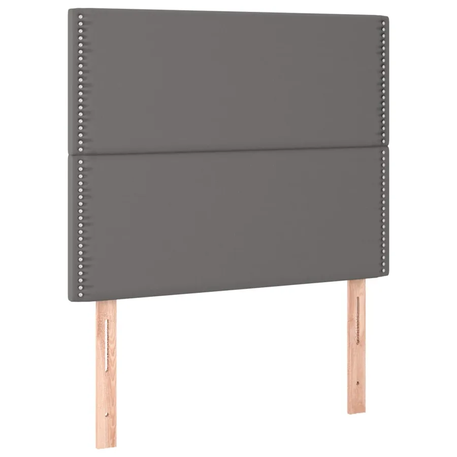 Sommier à lattes de lit avec matelas Gris 100x200 cm Similicuir - 6