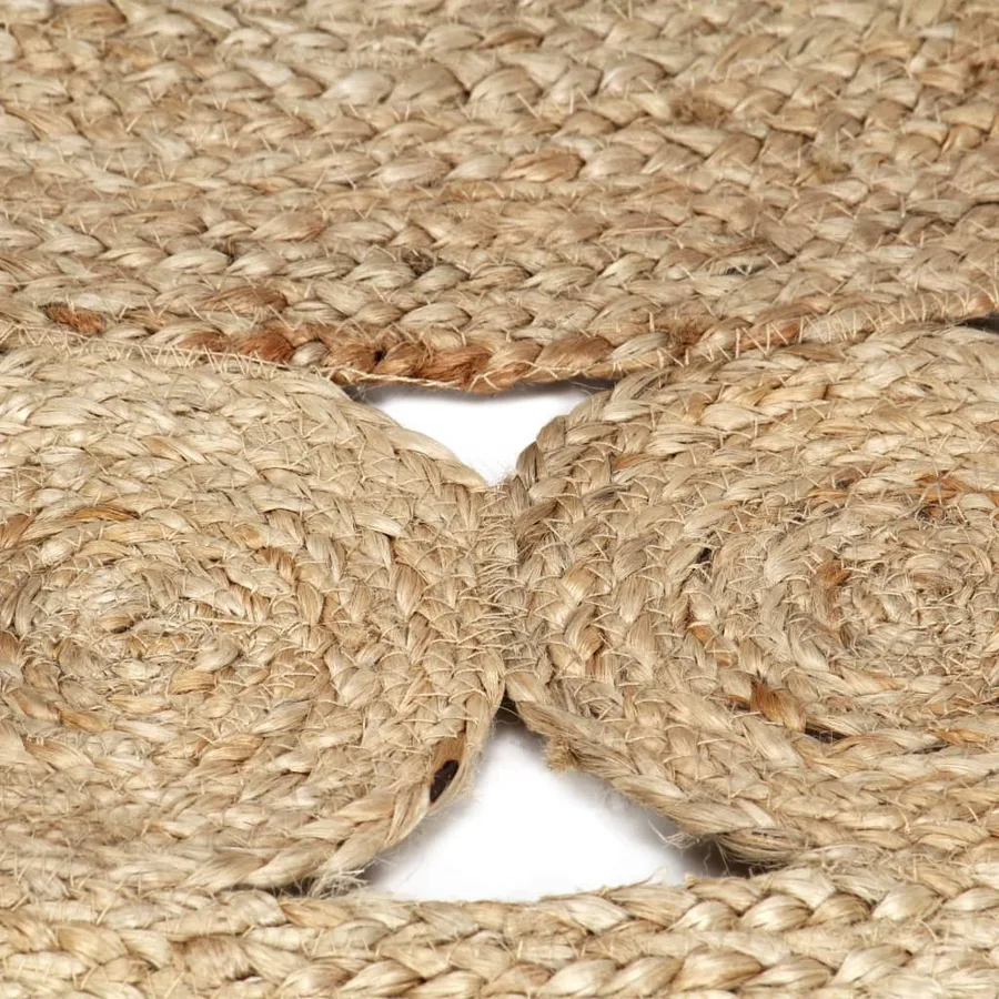 Tapis fait à la main Jute tressée 90 cm - 5