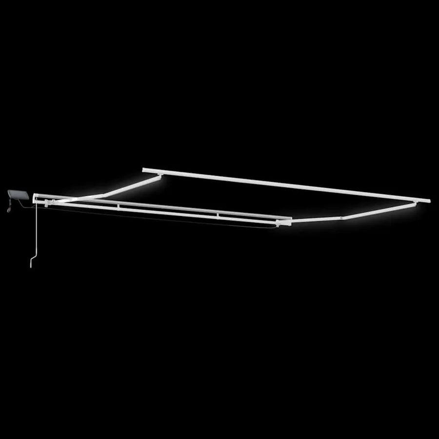 Cadre d'auvent Blanc 500 × 350 cm Aluminium - 5