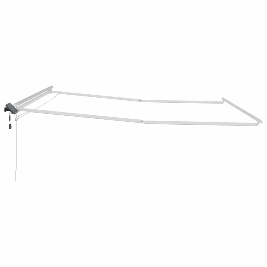 Cadre d'auvent Blanc 500 × 350 cm Aluminium - 7