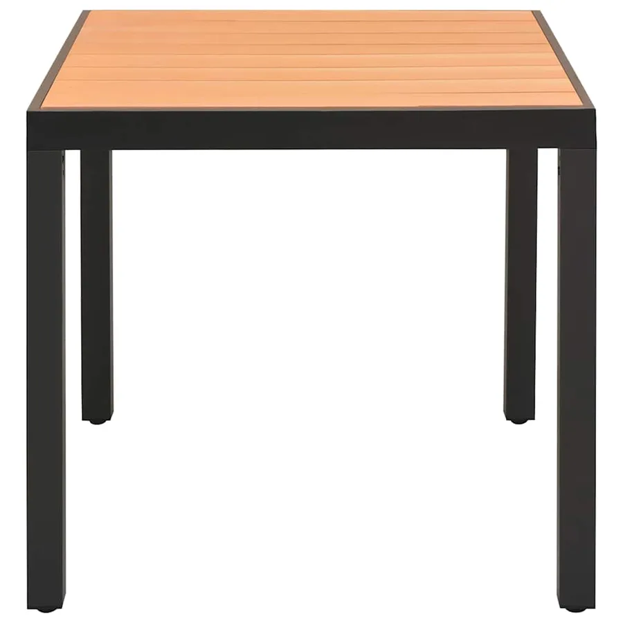 Ensemble à manger de jardin 5 pcs noir et marron - 10