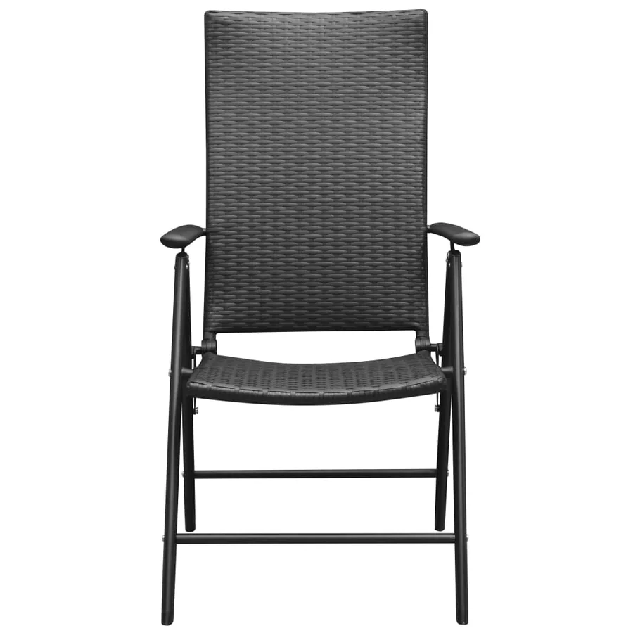 Ensemble à manger de jardin 5 pcs noir et marron - 5