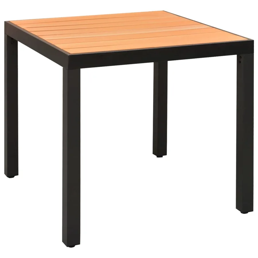 Ensemble à manger de jardin 5 pcs noir et marron - 9