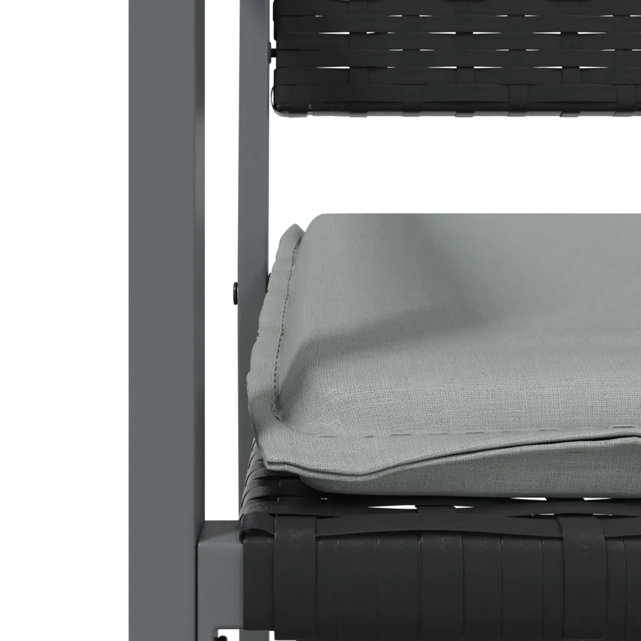 Ensemble à manger de jardin 7 pcs coussins résine tressée acier - 7