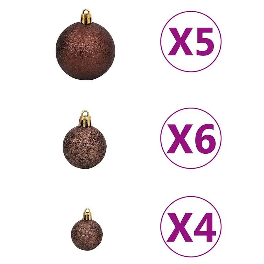 Demi-arbre de Noël artificiel pré-éclairé et boules blanc 150cm - 13