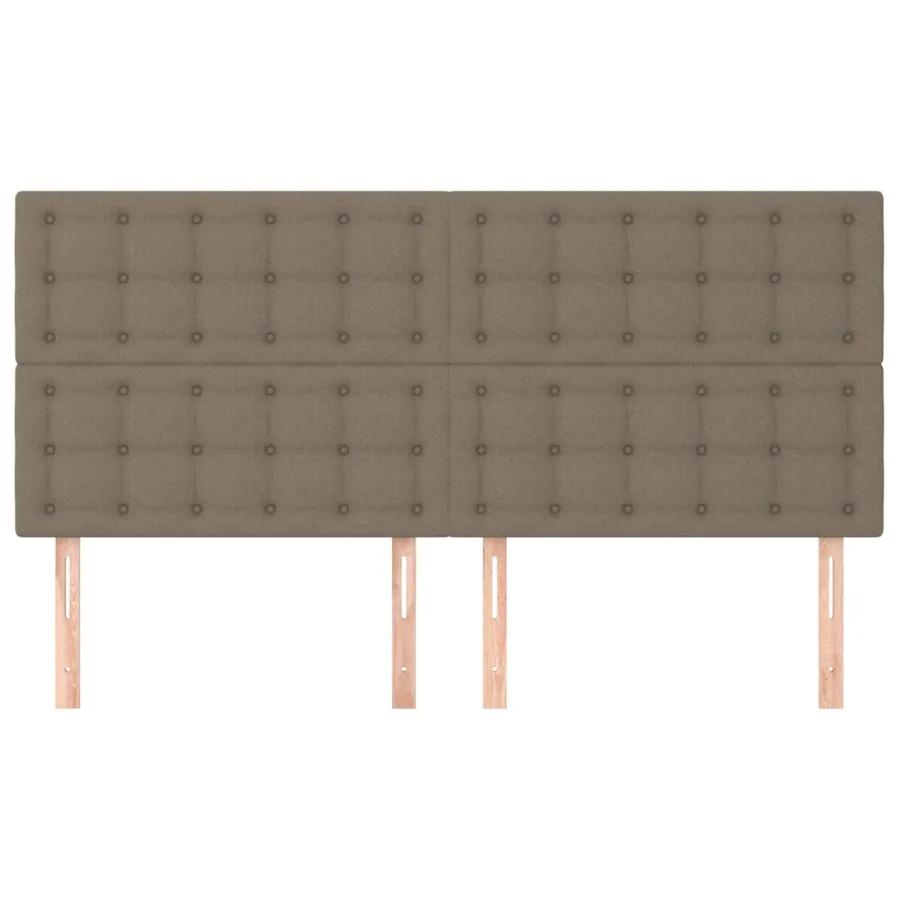 Tête de lit Taupe 180x5x118/128 cm Tissu - 3