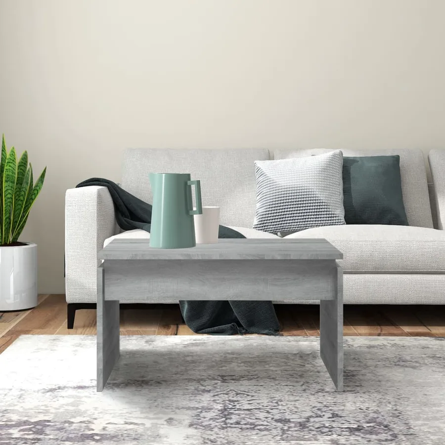 Table basse Sonoma gris 68x50x38 cm Bois d'ingénierie - 3
