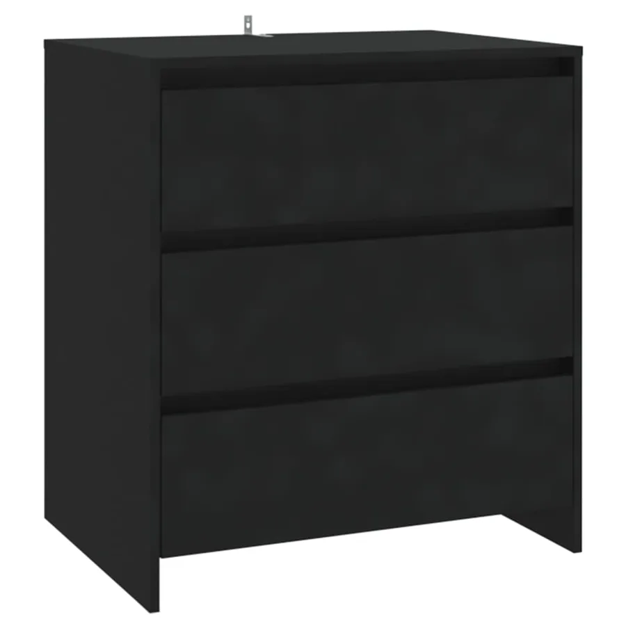 Buffet Noir 70x41x75 cm Bois d'ingénierie - 2