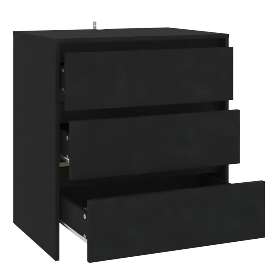 Buffet Noir 70x41x75 cm Bois d'ingénierie - 5