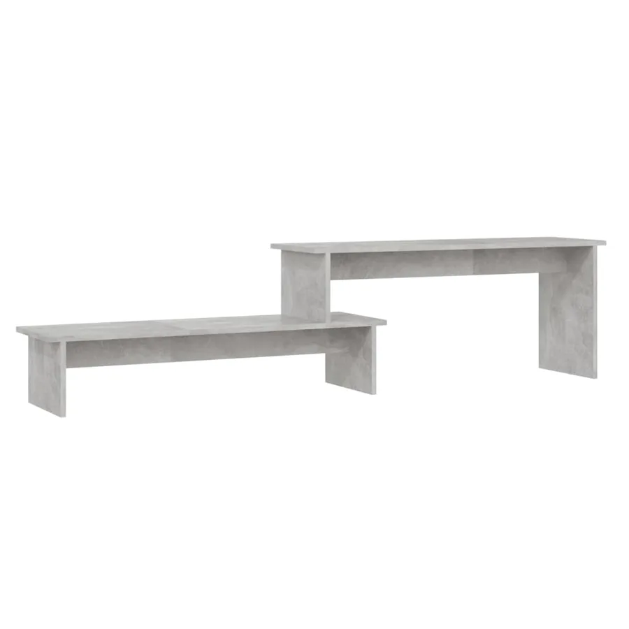 Meuble TV Gris béton 180x30x43 cm Bois d'ingénierie - 2