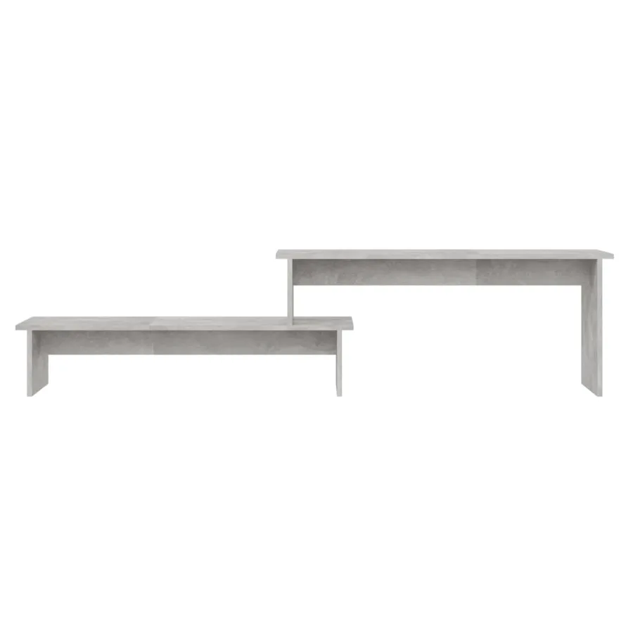 Meuble TV Gris béton 180x30x43 cm Bois d'ingénierie - 4