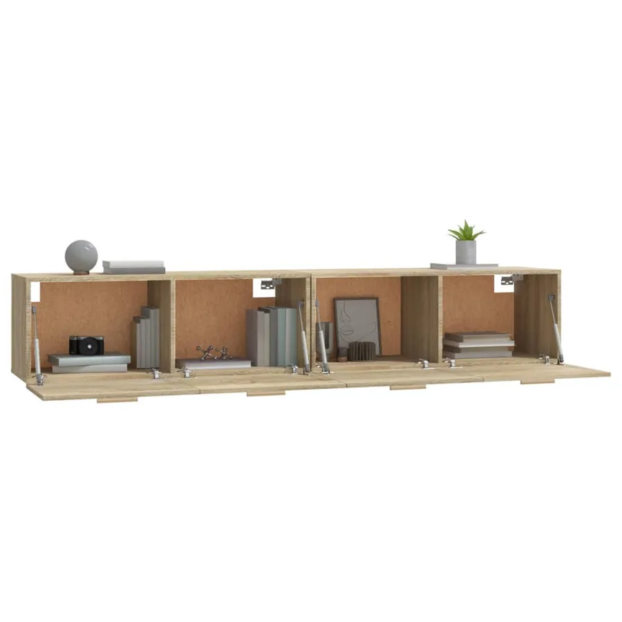 Armoires murales 2 pcs Chêne sonoma 100x36,5x35 cm - 4