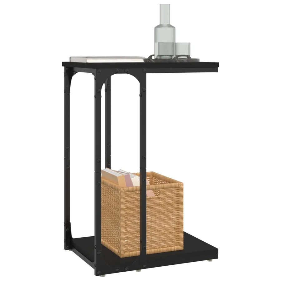 Table d'appoint Noir 40x30x60 cm Bois d'ingénierie - 6