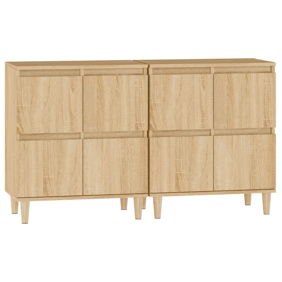Buffets 2 pcs chêne sonoma 60x35x70 cm bois d'ingénierie - 6