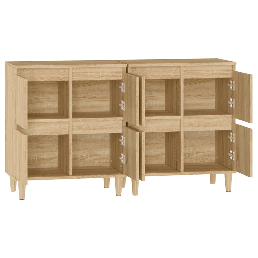 Buffets 2 pcs chêne sonoma 60x35x70 cm bois d'ingénierie - 7