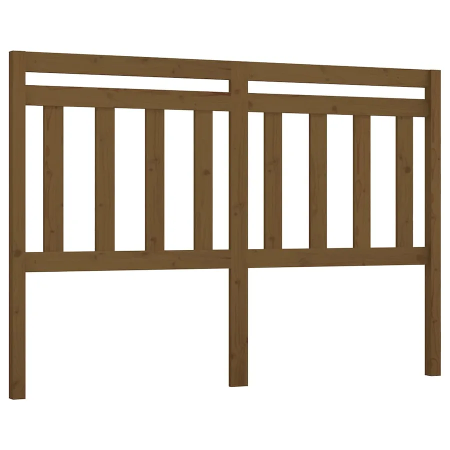 Tête de lit Marron miel 126x4x100 cm Bois massif de pin - 2