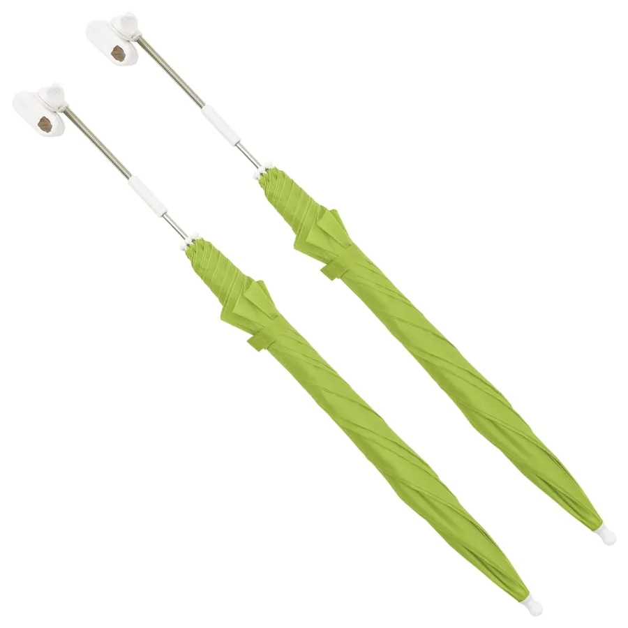 Parasols de chaise de camping 2 pcs Vert 105 cm - 2