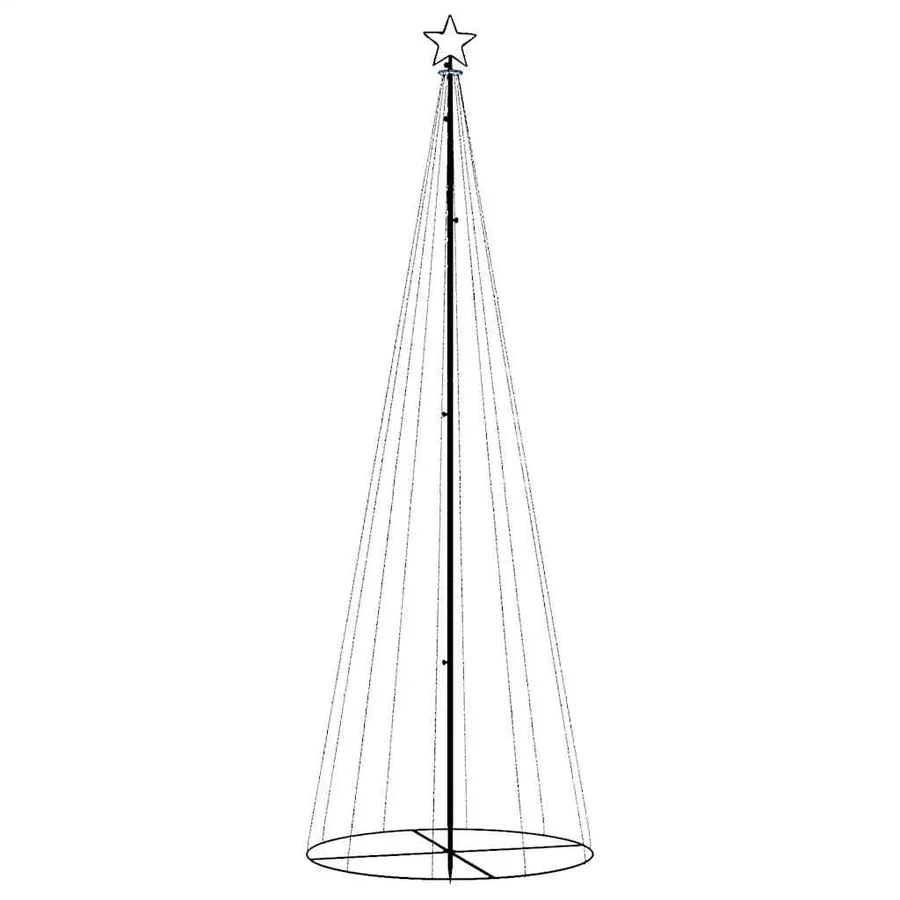 Arbre de Noël cône 310 LED Blanc chaud 100x300 cm - 3