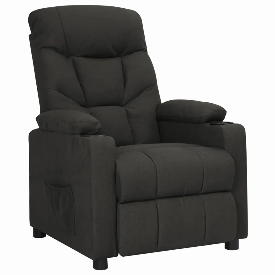 Fauteuil inclinable Noir Tissu