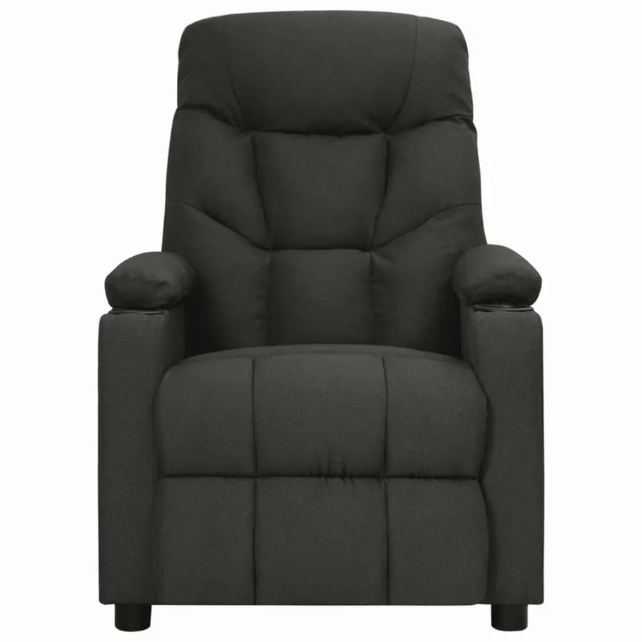 Fauteuil inclinable Noir Tissu - 2