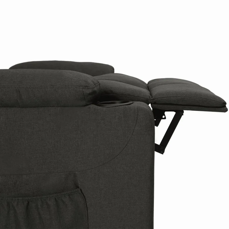 Fauteuil inclinable Noir Tissu - 6