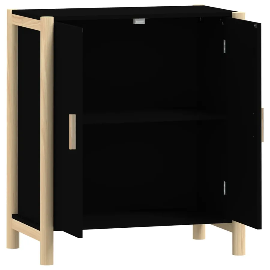 Buffet Noir 62x38x70 cm Bois d'ingénierie - 7