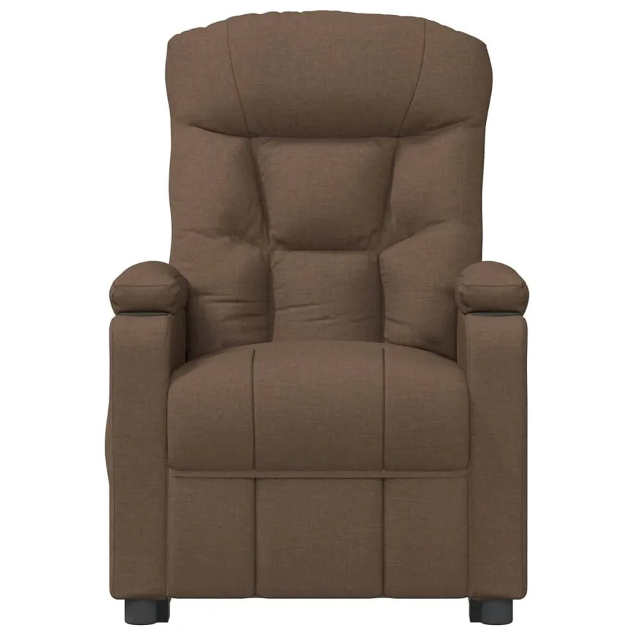Fauteuil inclinable électrique Marron Tissu - 4