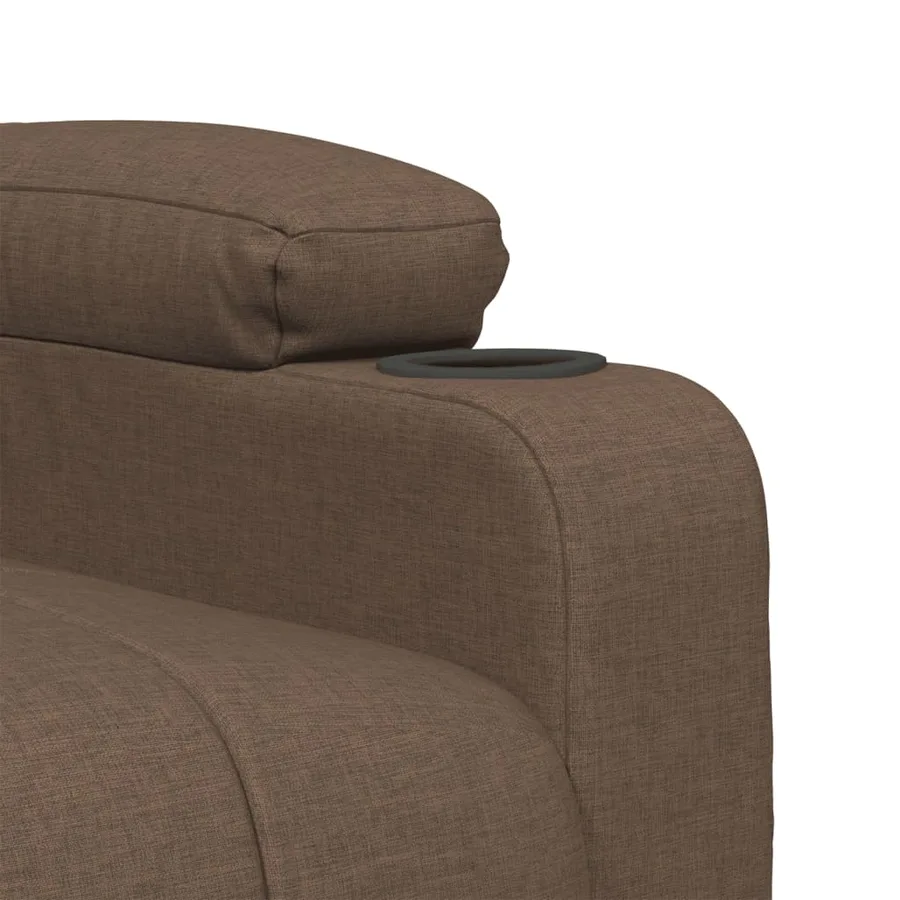 Fauteuil inclinable électrique Marron Tissu - 8