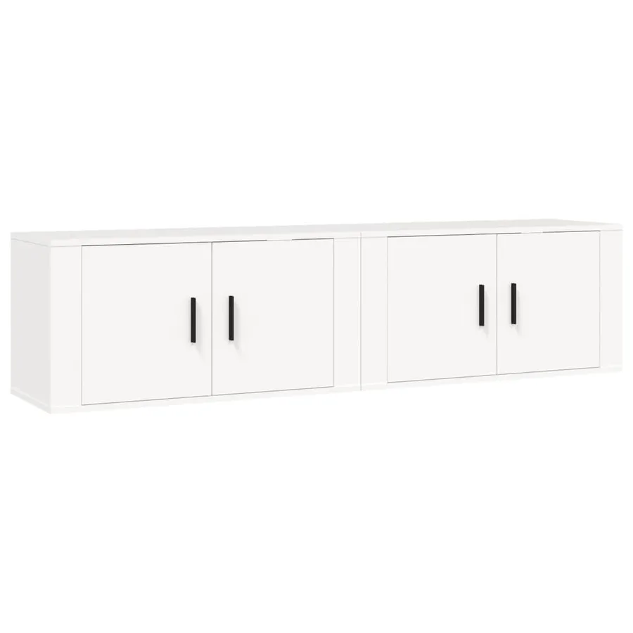 Meubles TV muraux 2 pcs blanc 80x34,5x40 cm - 2