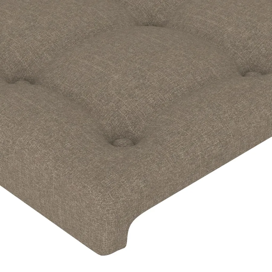 Cadre de lit sans matelas taupe tissu - 10