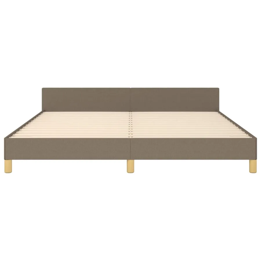 Cadre de lit sans matelas taupe tissu - 6
