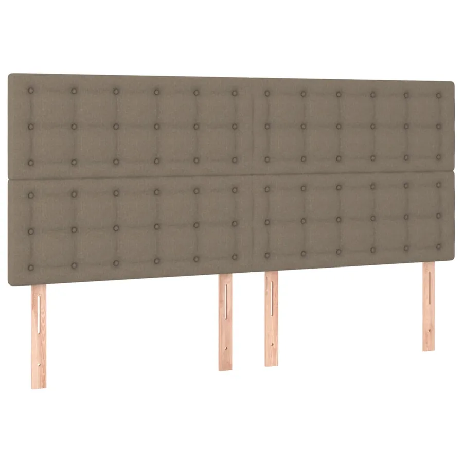 Cadre de lit sans matelas taupe tissu - 9