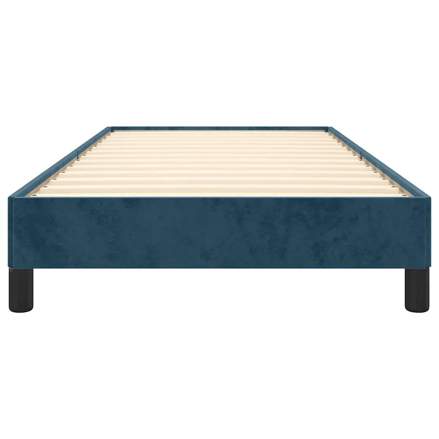 Cadre de lit sans matelas bleu foncé 90x200 cm velours - 5