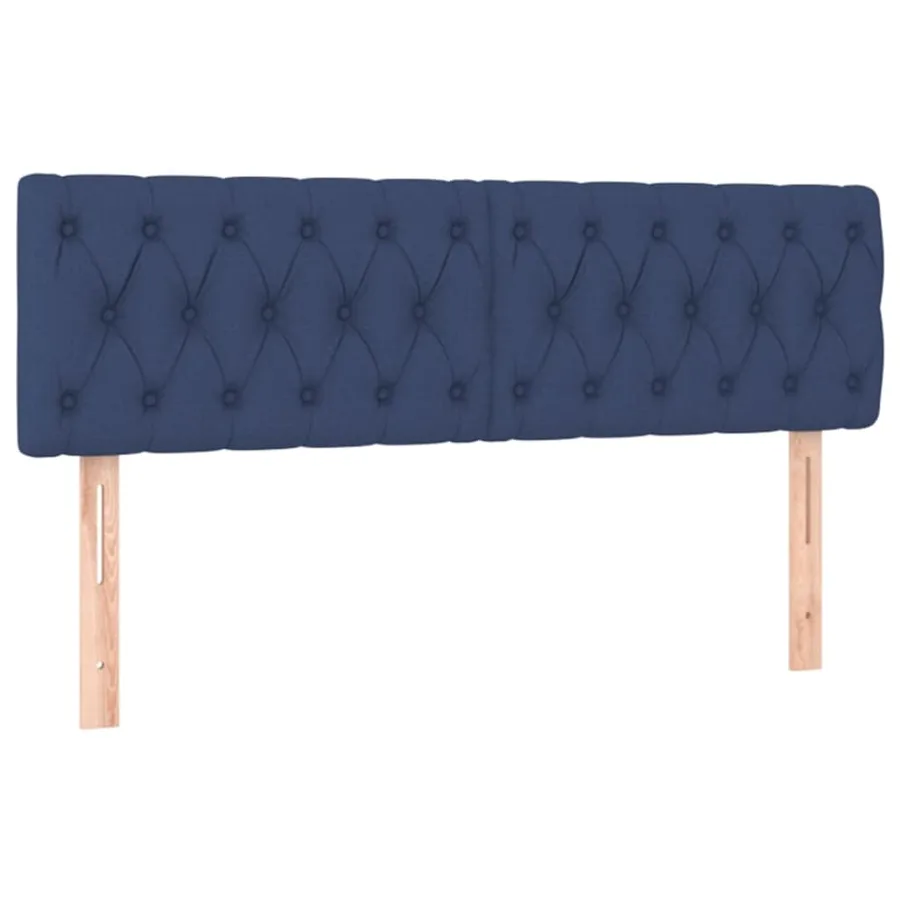 Sommier à lattes de lit avec matelas Bleu 140x190 cm Tissu - 6