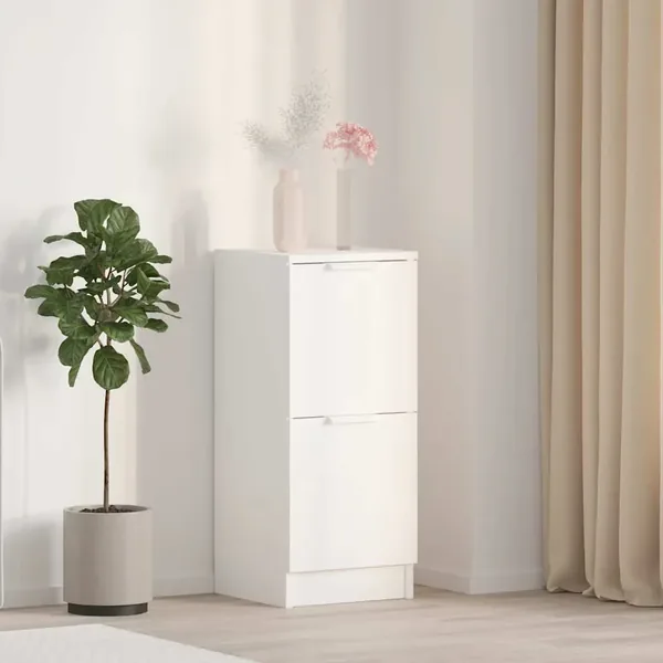 Buffet Blanc 30x30x70 cm Bois d'ingénierie