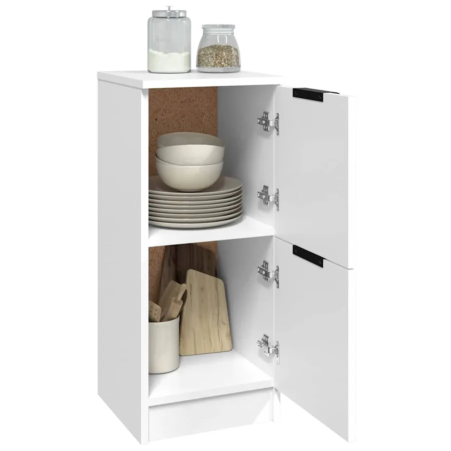 Buffet Blanc 30x30x70 cm Bois d'ingénierie - 4