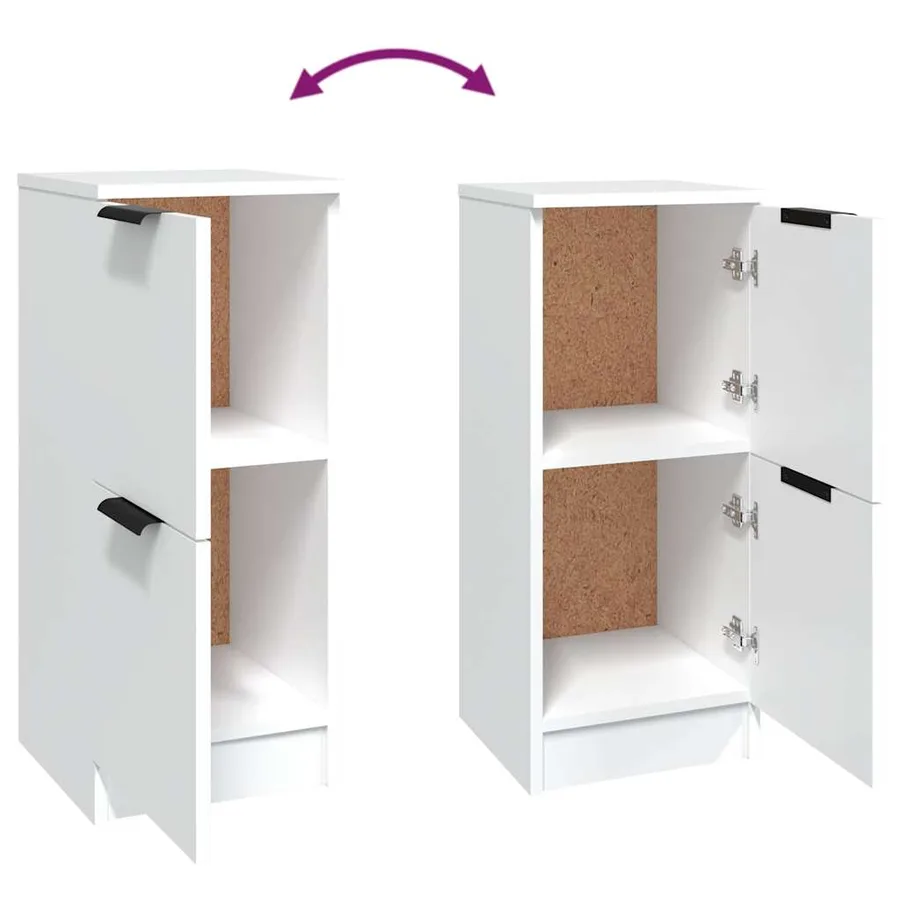 Buffet Blanc 30x30x70 cm Bois d'ingénierie - 9