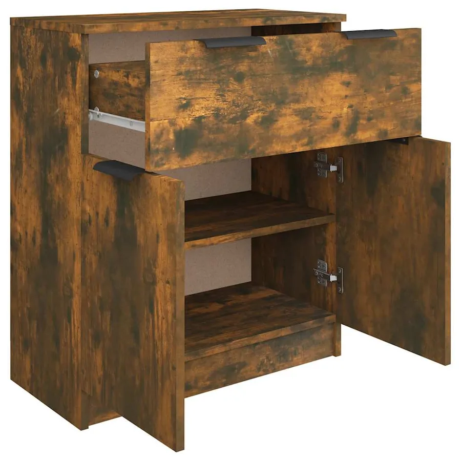 Buffet Chêne fumé 60x30x70 cm Bois d'ingénierie - 7