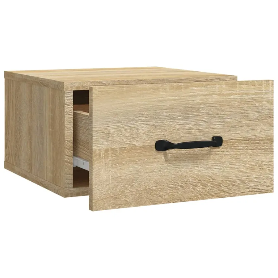Table de chevet murale Chêne sonoma 35x35x20 cm - 5